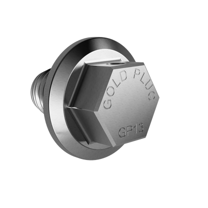 GP13 | GoldPlug | M12x1.75 | USA | Magnetic Drain Plug | Stainless | GoldPlug | Made in USA | Stainless Magnetic Drain Plug | Fits all Chevy/GMC 2020-2026, Fits All Ford Cars/SUVs EXCEPT 3.0l and 2.7l V6 | Includes OR05 O-Ring |