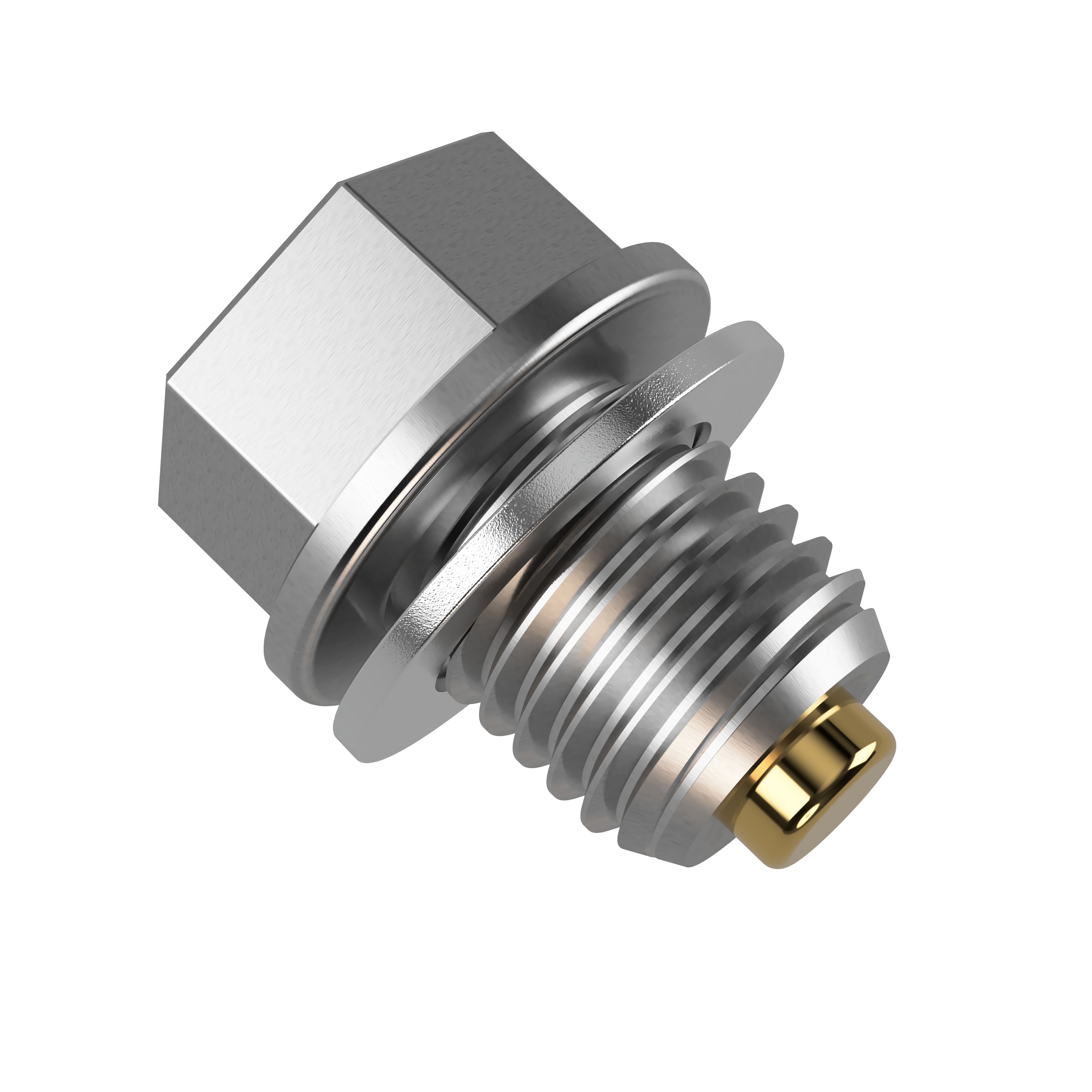 GoldPlug | M10x1.25 | MP12 | USA | Magnetic Drain Plug | Stainless | Fits All Yamaha Grizzly/Kodiak Front Differentials | SW07 Washer Included |
