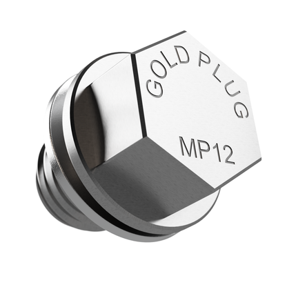 GoldPlug | M10x1.25 | MP12 | USA | Magnetic Drain Plug | Stainless | Fits All Yamaha Grizzly/Kodiak Front Differentials | SW07 Washer Included |