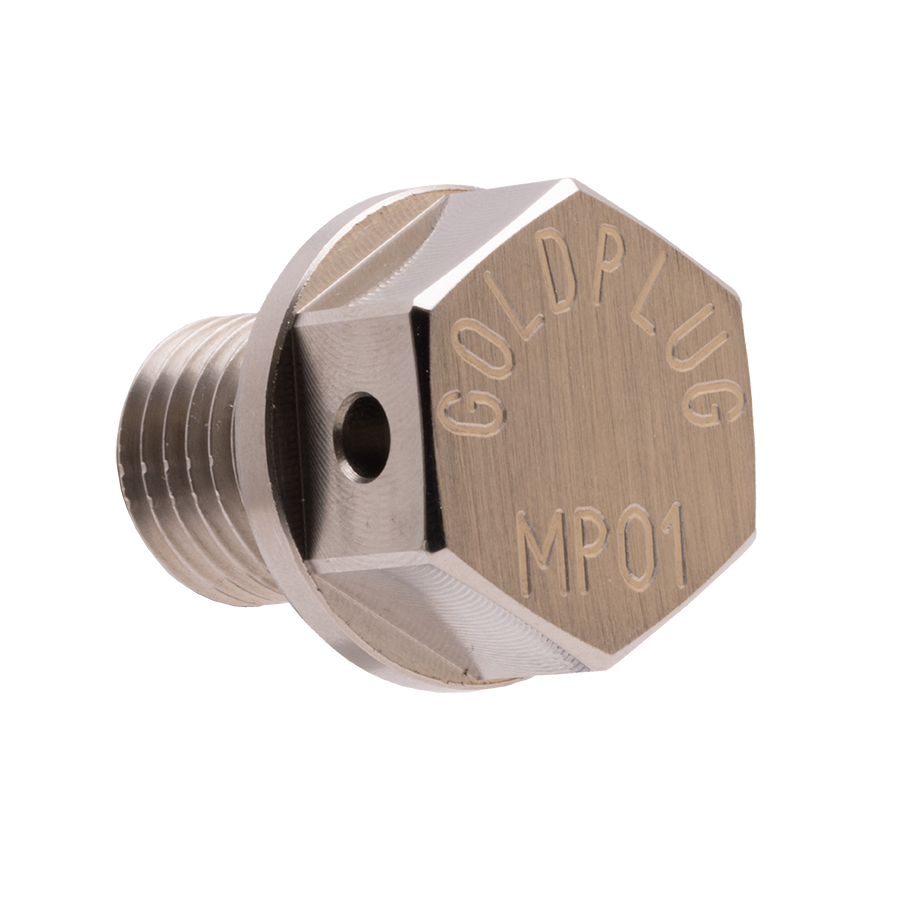 GoldPlug | M12x1.5 | MP01 | USA | Magnetic Drain Plug | Stainless | Fits Most Honda Motorcycles | SW03 Washer Included |