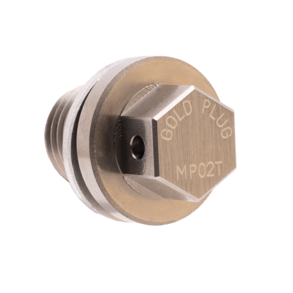 GoldPlug | M14x1.5 | MP02T | USA | Magnetic Drain Plug | Stainless | Fits all Honda, Acura, Kia | Reduced Hex Head | SW02 Washer Included |
